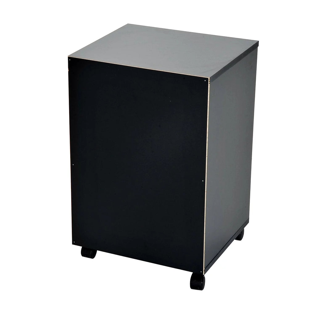 24" Rolling End Table Cart Nightstand Organizer, Black C958