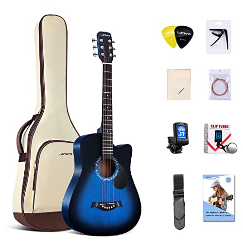 38 in Cutaway Acoustic Guitar Beginner Kit with Gig Bag A2015