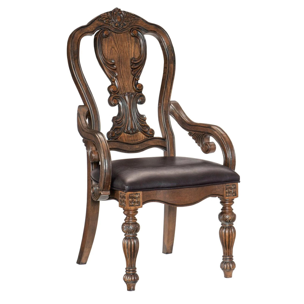 9 Pc Dark Oak Dining Set A604951