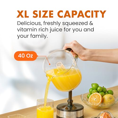 BPA-Free Electric Citrus Juicer 24oz Black/Stainless Steel T92216