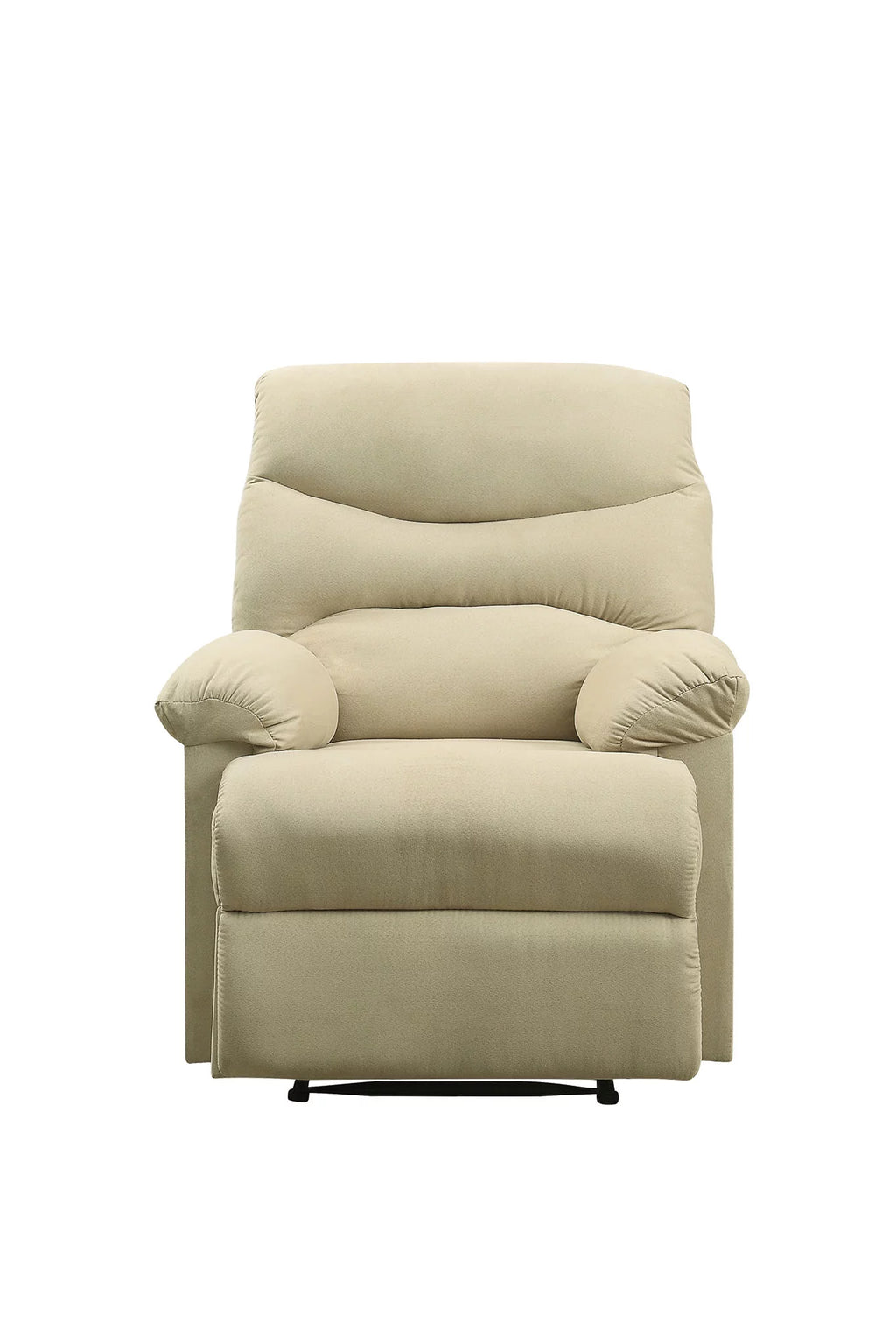 Beige Woven Fabric Recliner E5946