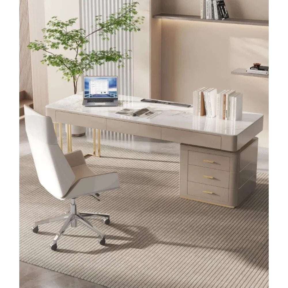 White Writing Desk with Drawer U441040