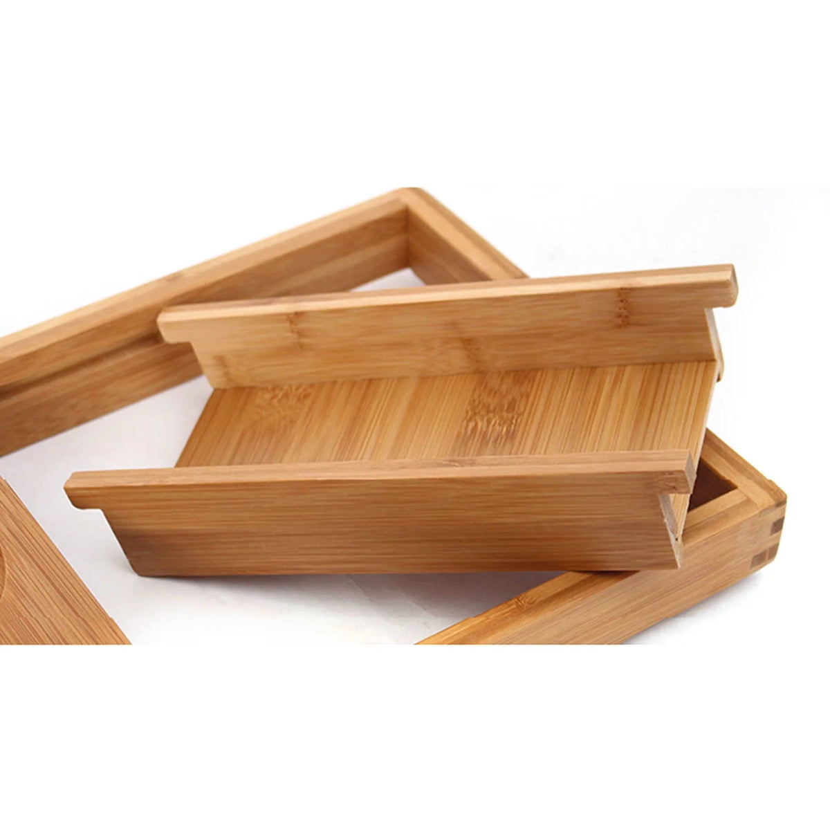 Expandable Bamboo Bathtub Caddy Tray with Wine Glass Holder L587