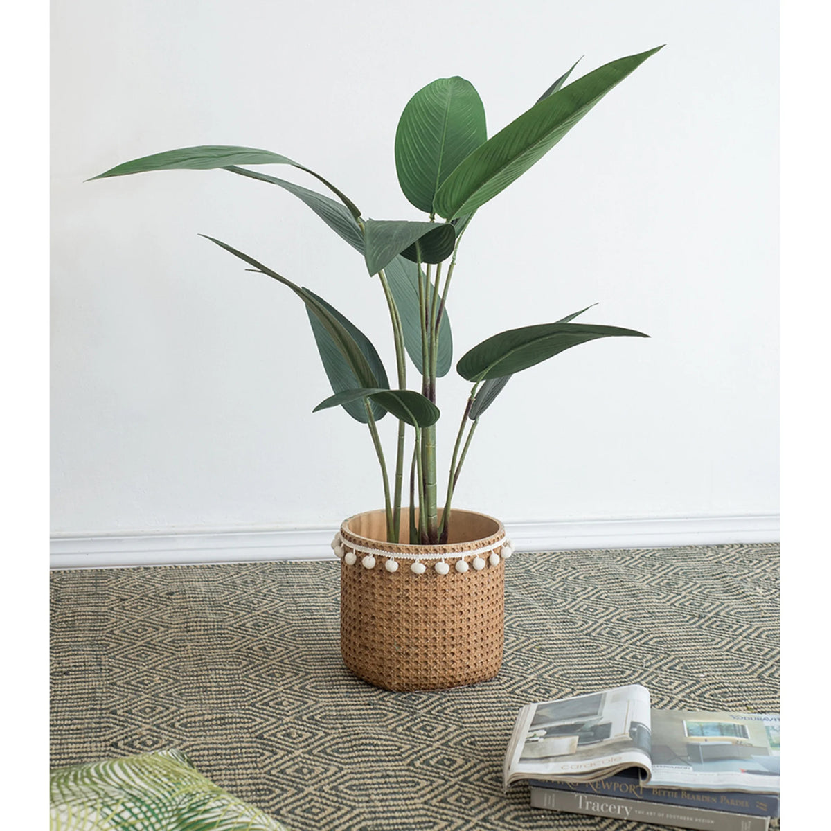 Birds of Paradise Tree in Black Pot 45.25" S197