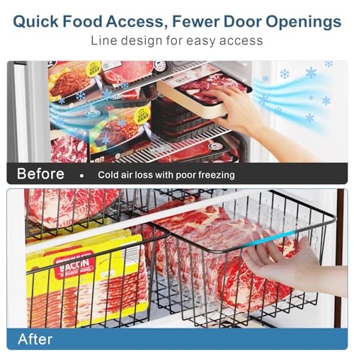 4 Pack White Freezer Organizer Bins D4592