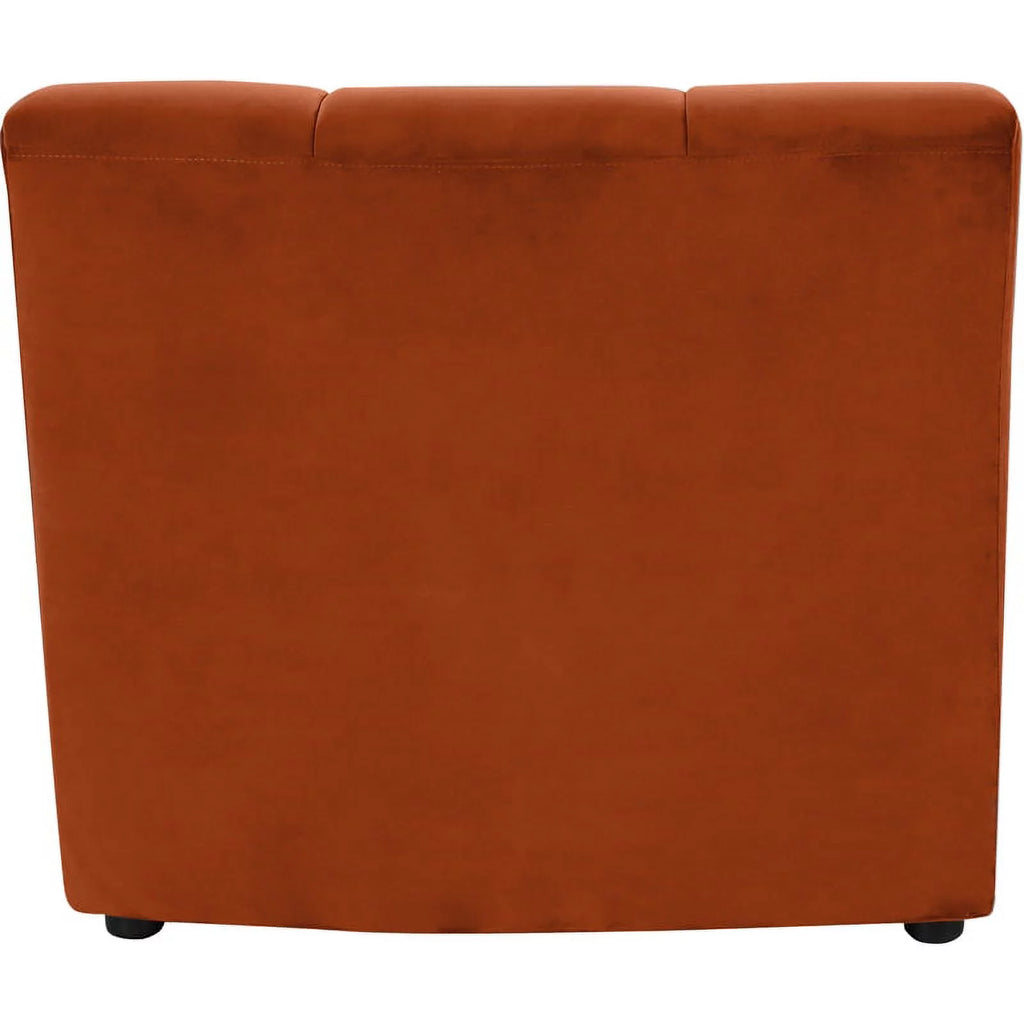 Cognac Velvet Upholstered Modular Chair V2194