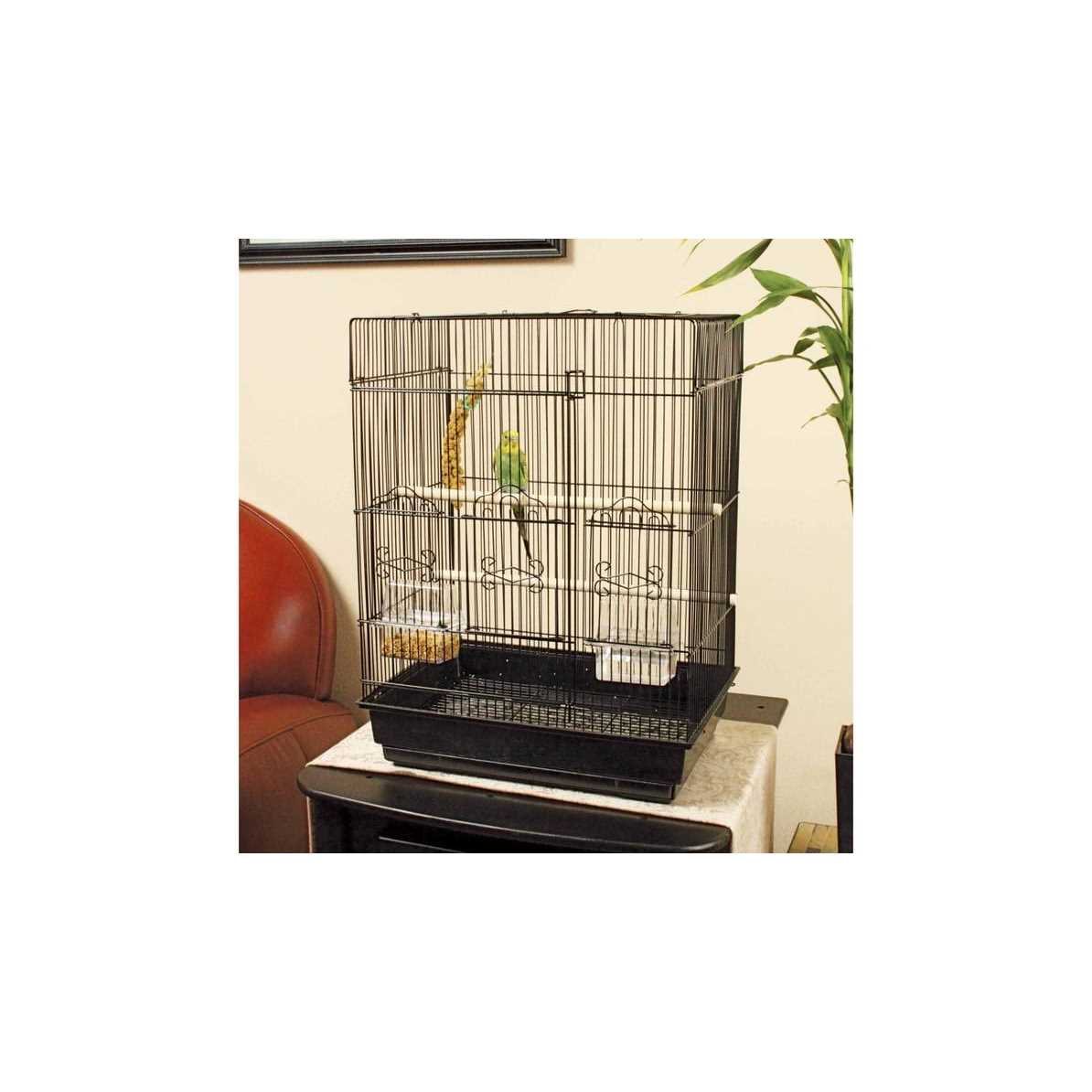 Square Top Parakeet Cage 16.5 L x 11.8 W x 22 H X503863
