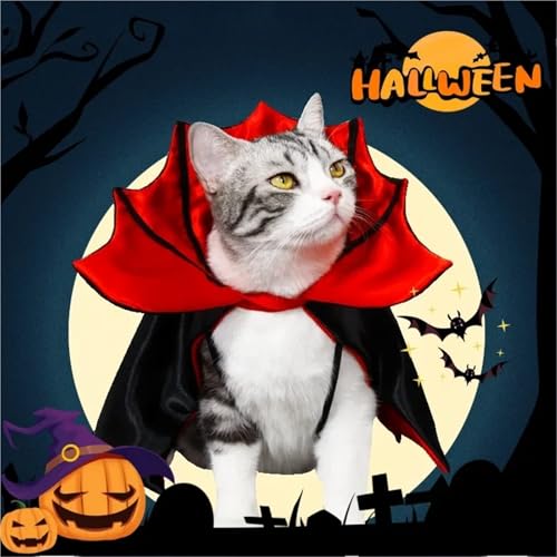 4-Piece Halloween Pet Cosplay Vampire Cloak Outfit U8603