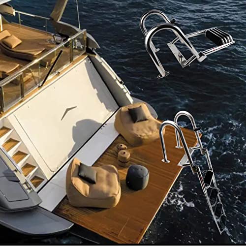 Telescoping Boat Ladder with Hand Railings and Extra Wide Steps Y9588