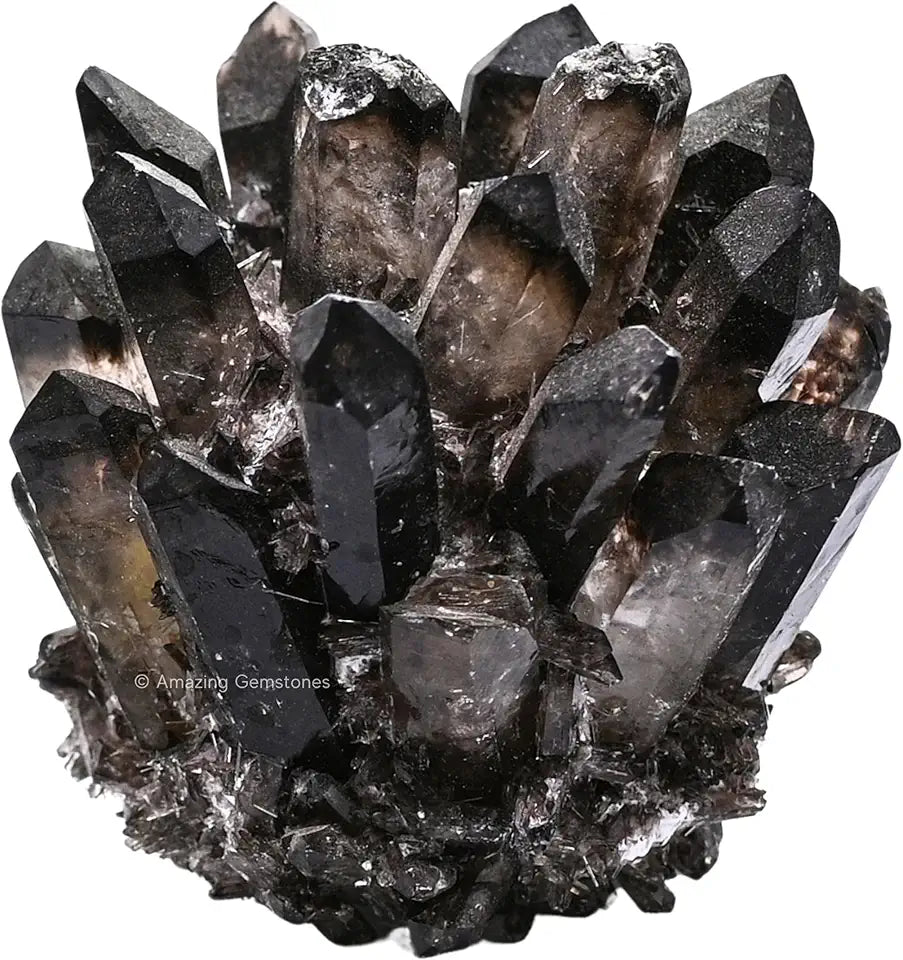 Large Natural Smoky Quartz Crystal Cluster Points G698242