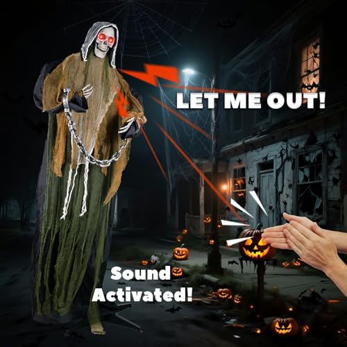 Life Size Animatronics Grim Reaper with Chain S2213