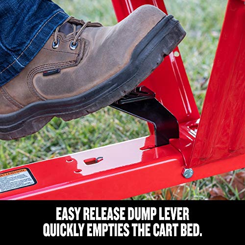 750-lb Capacity Steel Tow Behind Dump Cart, 12 Cubic Feet N648