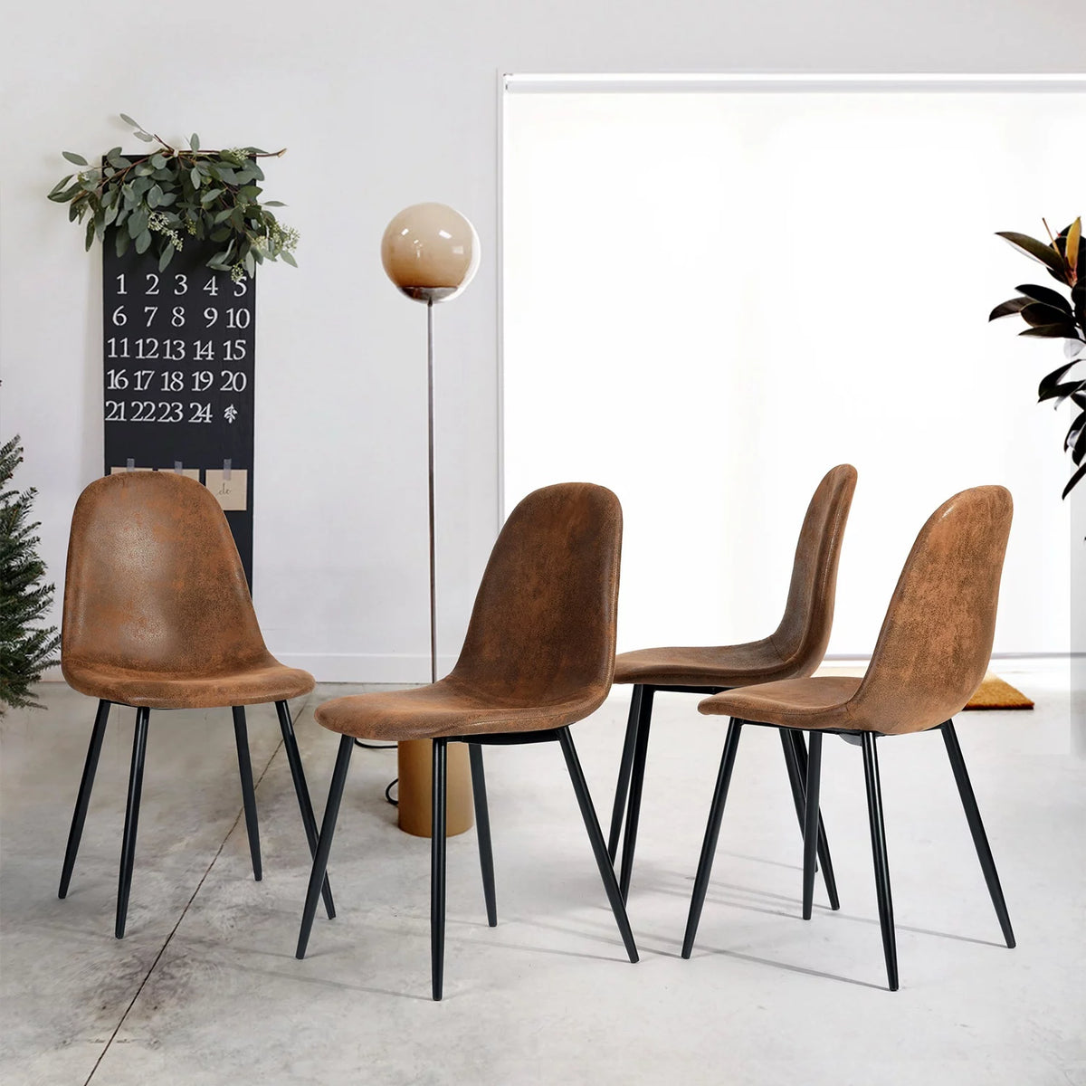Set of 4 Velvet Chairs W889