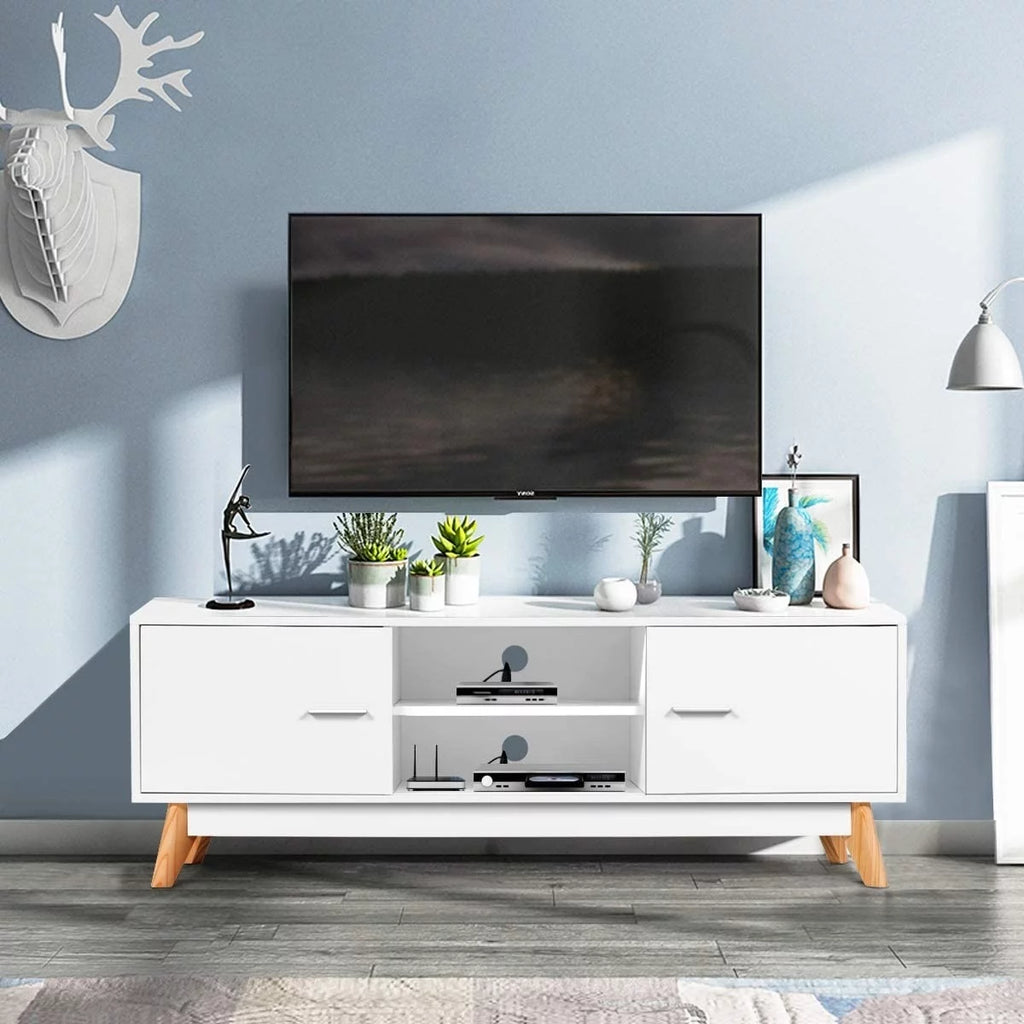 Modern 55-inch Solid Wood TV Stand J57287