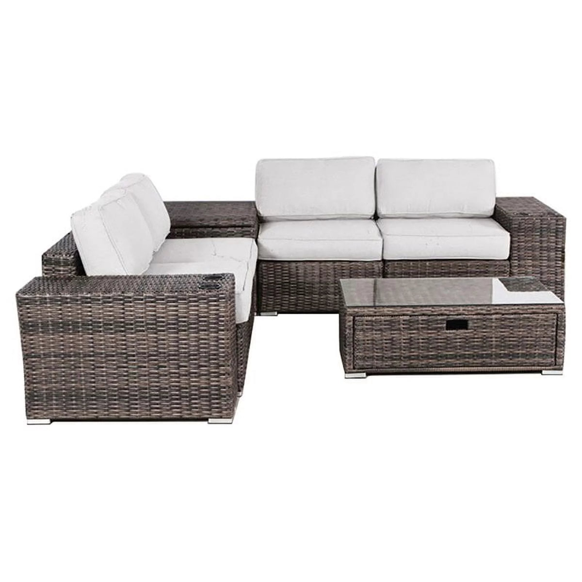 Espresso 8-Piece Sectional Set with Cushions O323