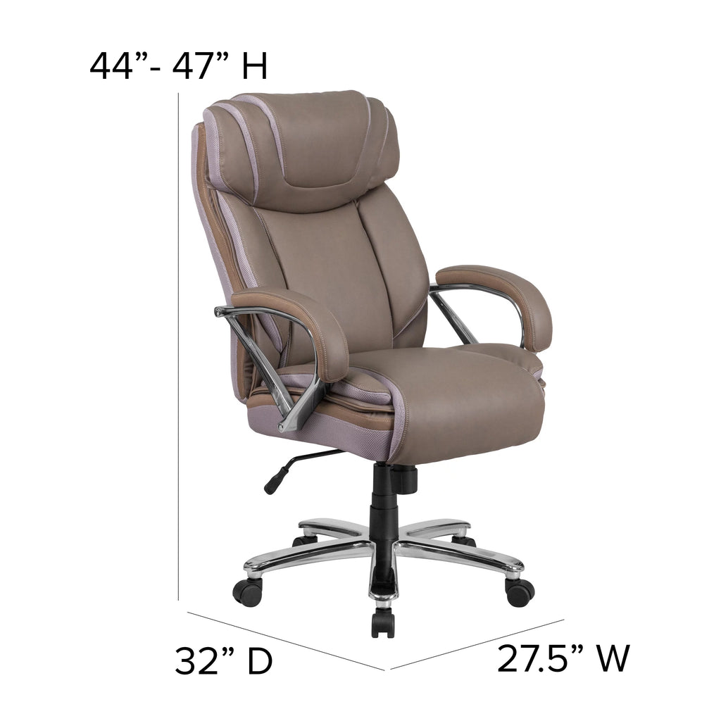 Taupe Ergonomic Office Chair with Extra Wide Seat X17377