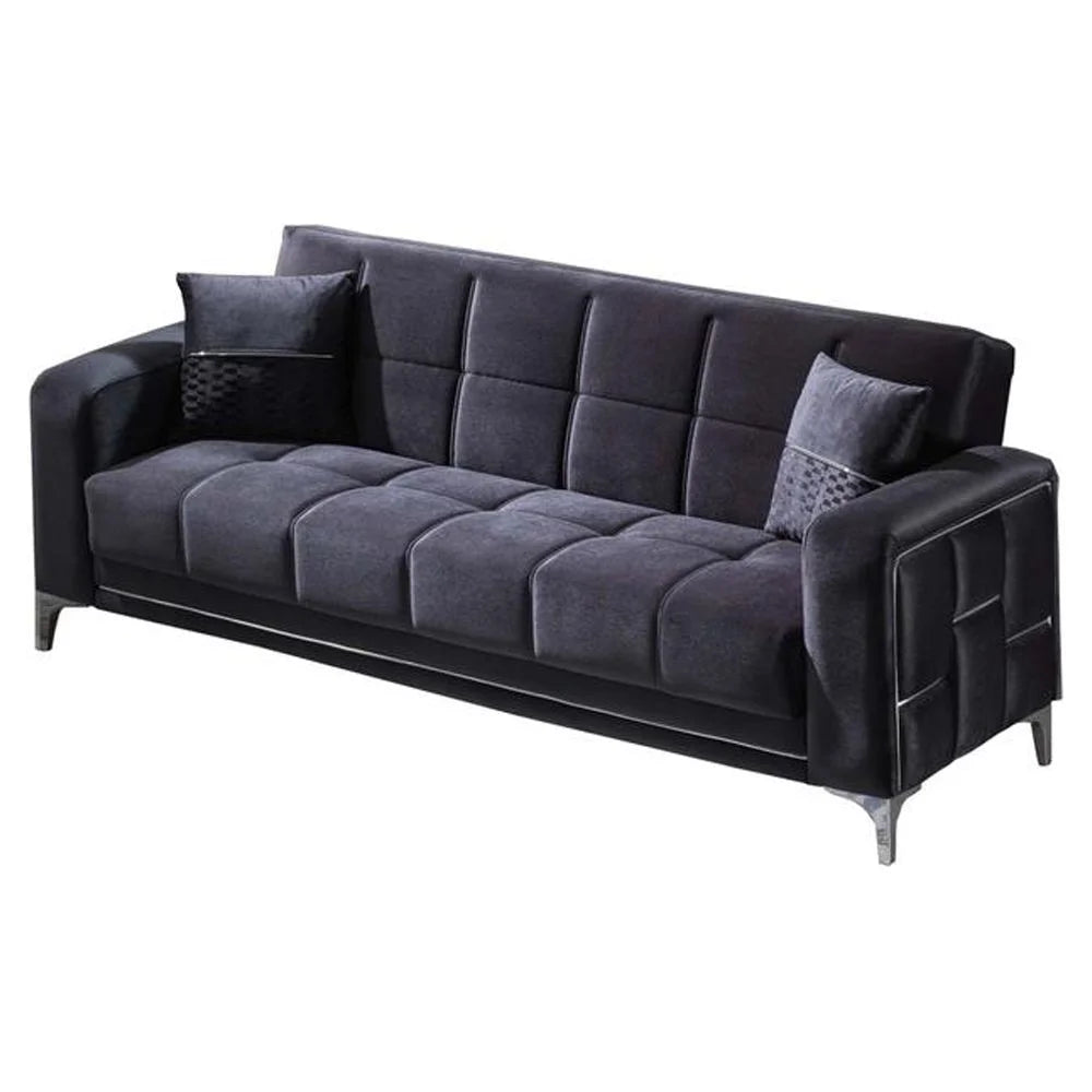 Anthracite Convertible Sleeper Loveseat O871499