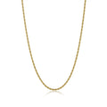 24k Yellow Gold Plated Stainless Steel Twisted Rope Chain Necklace 22 inches U424260