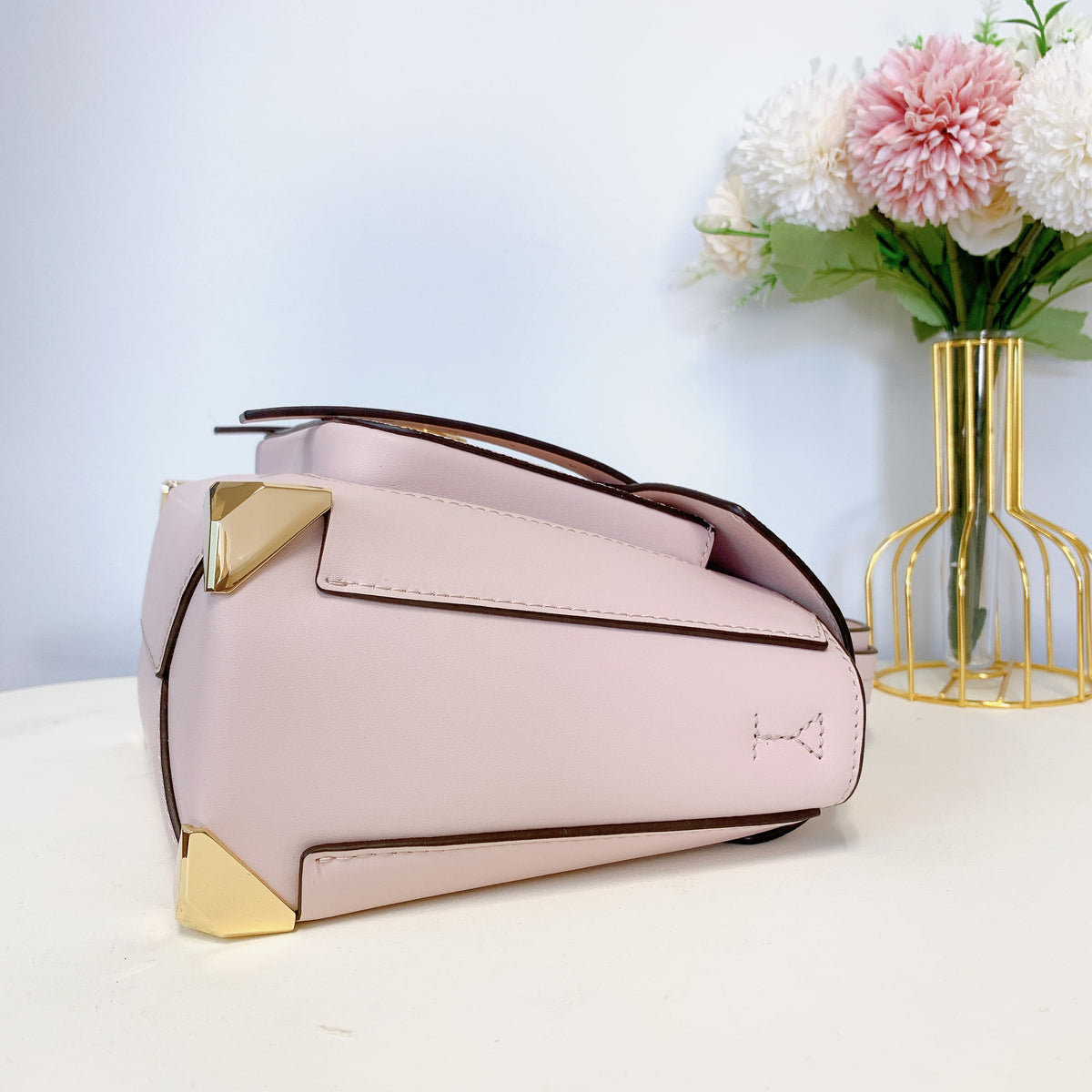 Medium Powder Blush PVC Top Handle Satchel Handbag L466961