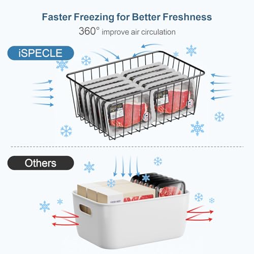 4 Pack White Freezer Organizer Bins D4592