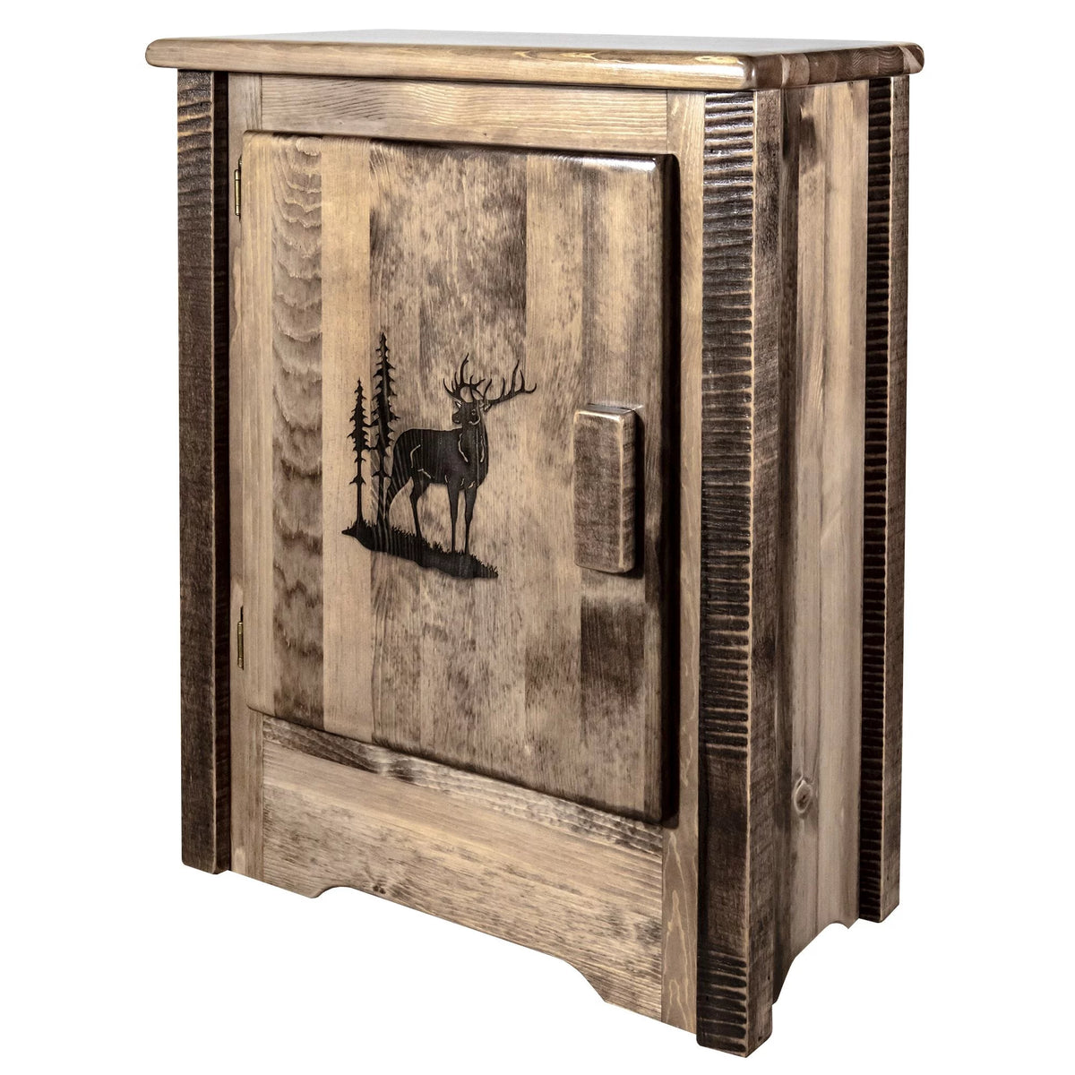 Accent Cabinet with Laser Engraved Elk Design P656