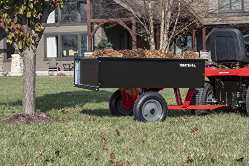 750-lb Capacity Steel Tow Behind Dump Cart, 12 Cubic Feet N648