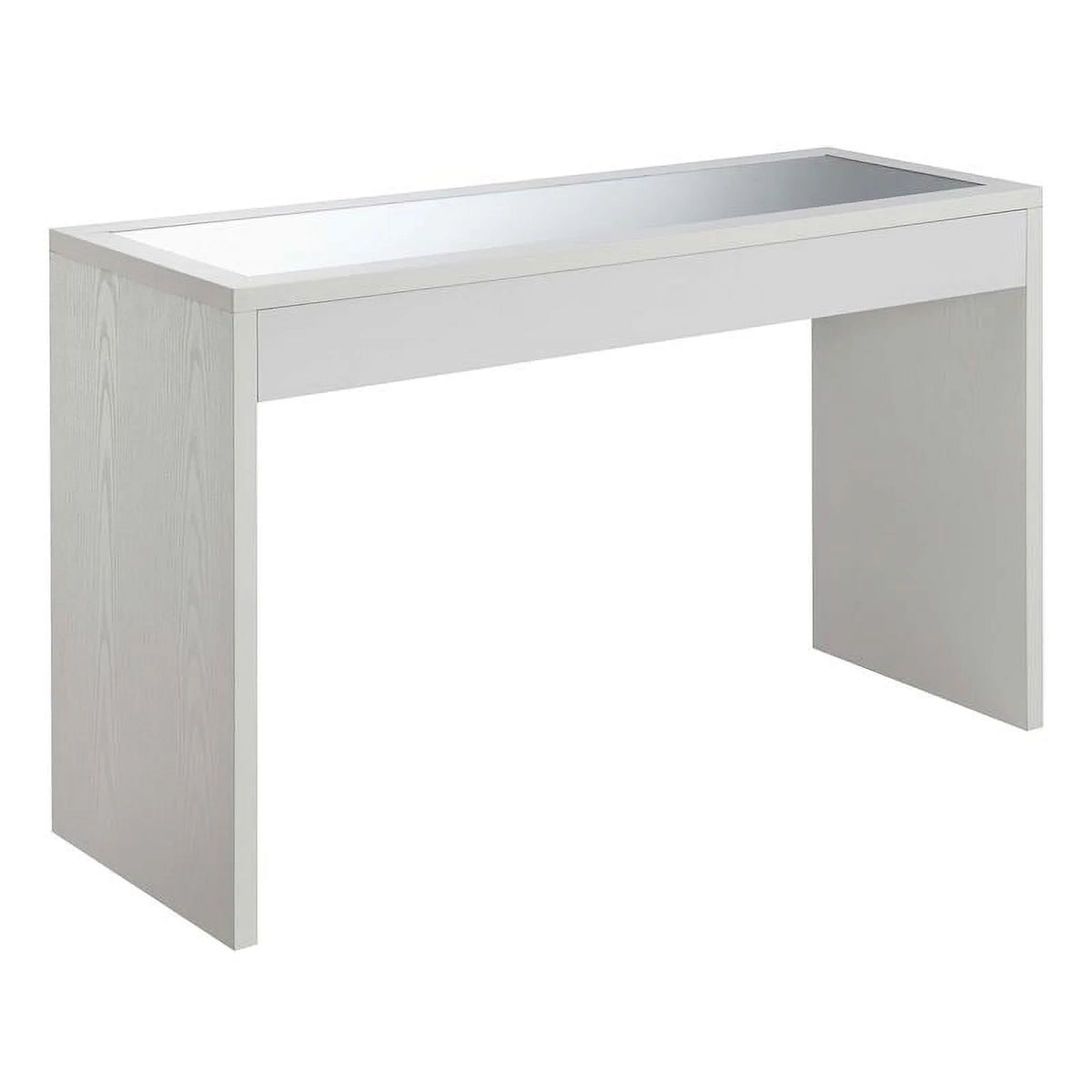 White Mirrored Console Table D5421