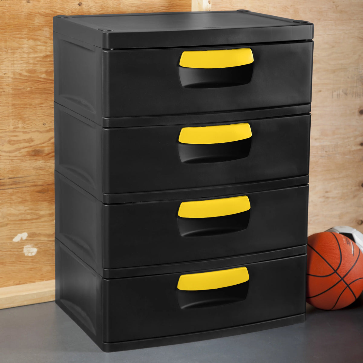 4 Drawer Unit Black O427438