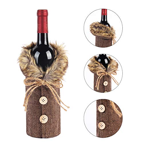 4 Pieces Christmas Sweater Wine Bottle Covers X126