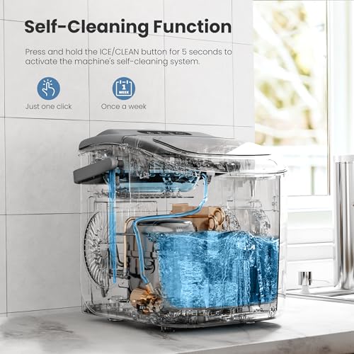 Portable Countertop Ice Maker Machine with Handle O6044