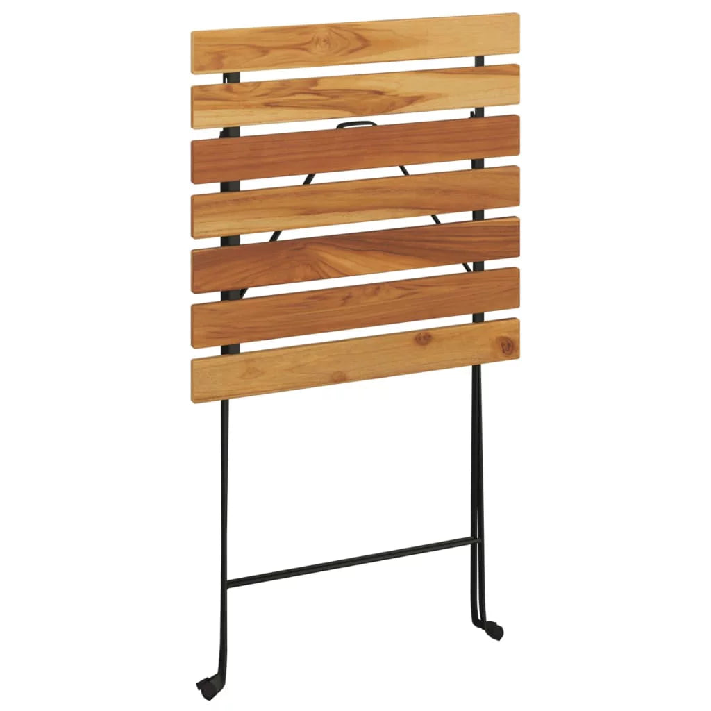 Folding Bistro Table Solid Wood Teak and Steel F965