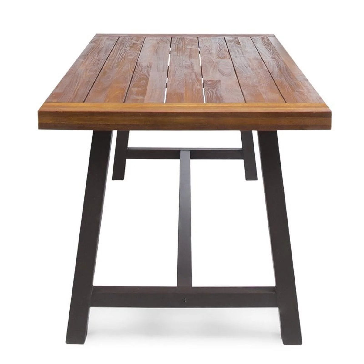 71" Wood Top Patio Dining Table A51442