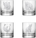 Set of 4 Glass 11 oz Rocks Whiskey Old Fashioned P8754