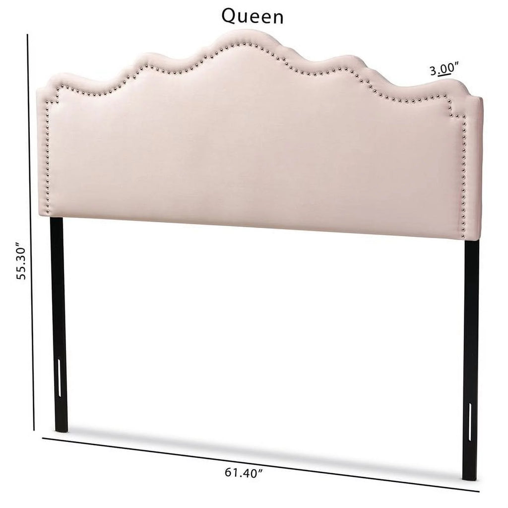 Velvet Queen Headboard in Light Pink D421