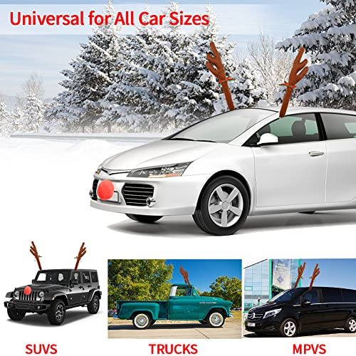 Car Reindeer Antler Kit and Nose Christmas Decoration Set U149
