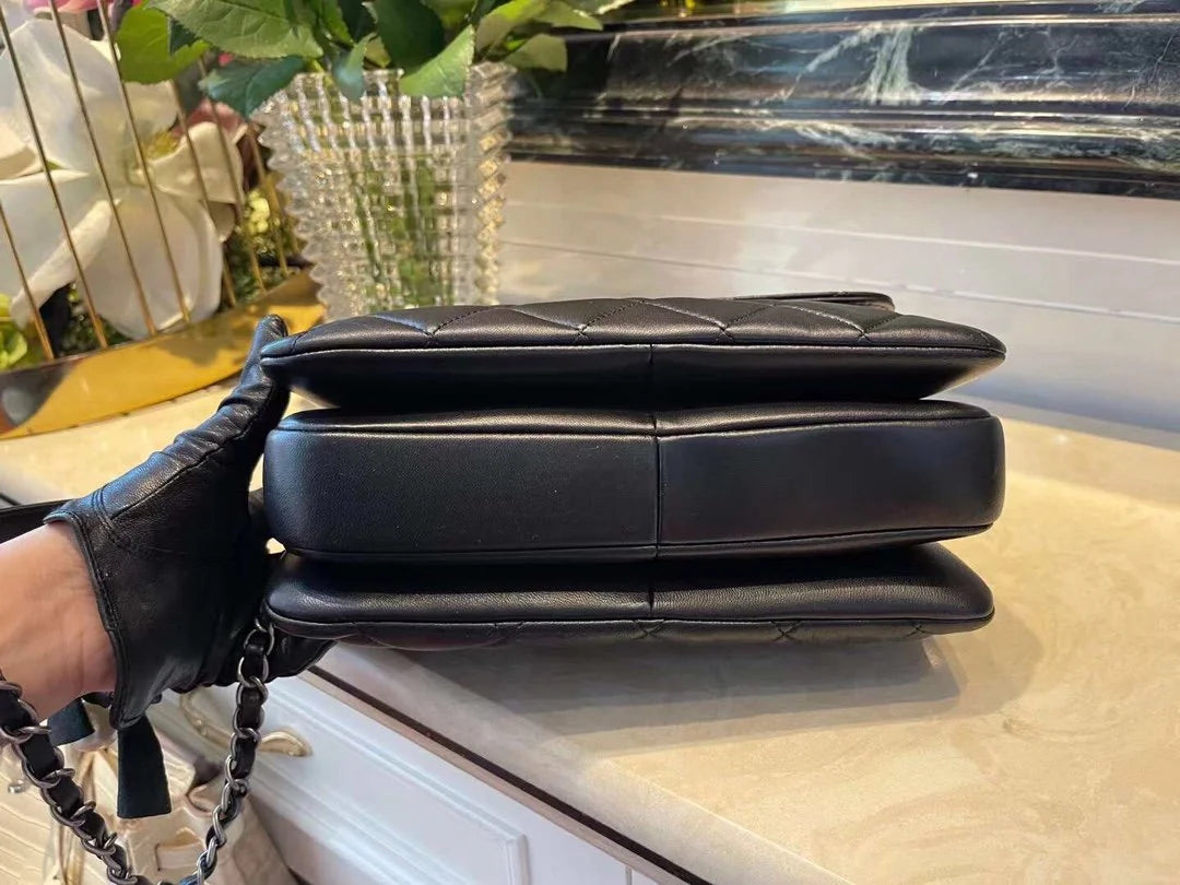 Black Flap Bag K2282