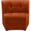 Cognac Velvet Upholstered Modular Chair V2194