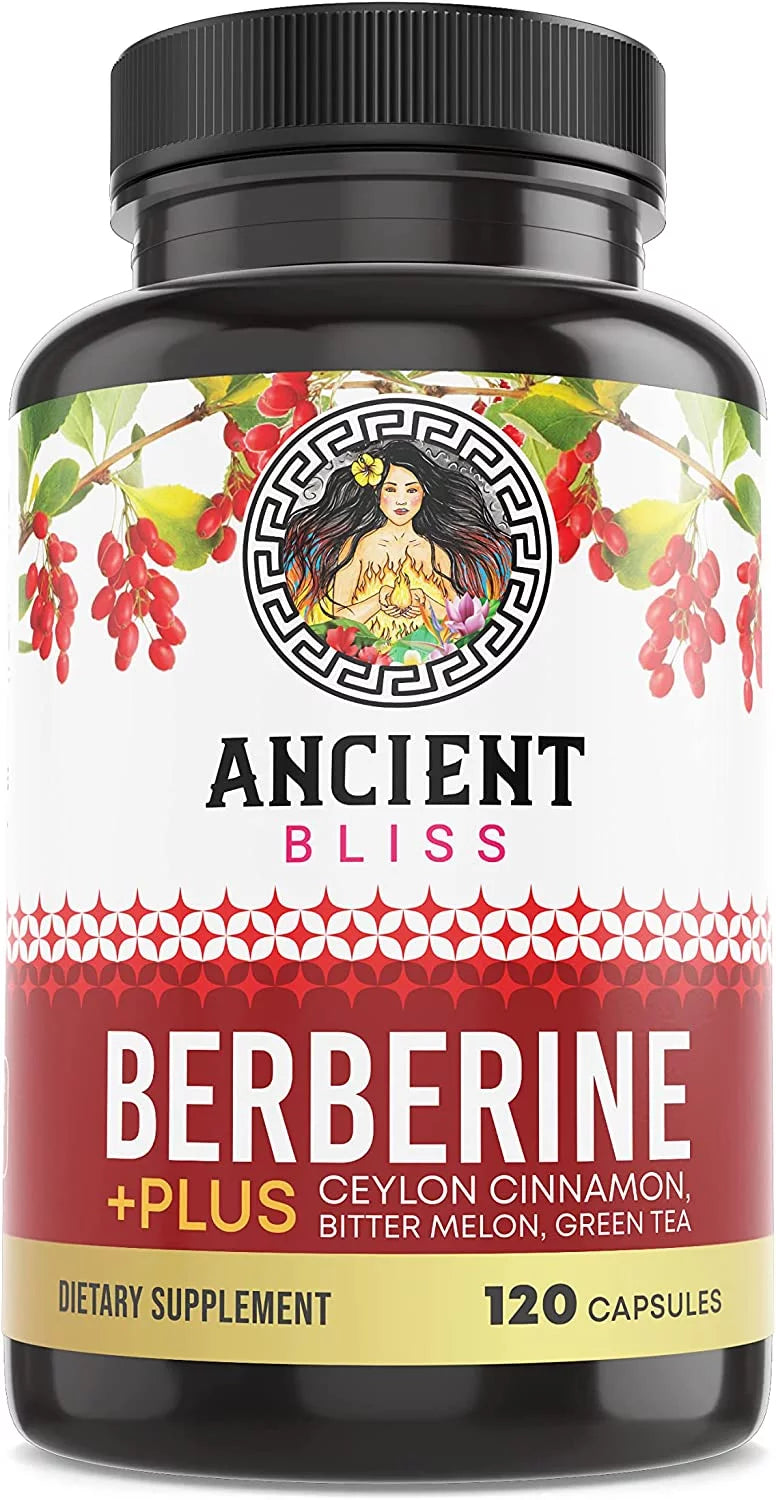 Berberine HCL 1200mg with Ceylon Cinnamon, Bitter Melon, Green Tea Extract 120 Capsules H7504