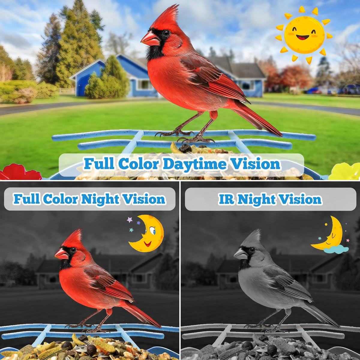 Smart Bird Feeder with Camera Solar E5312