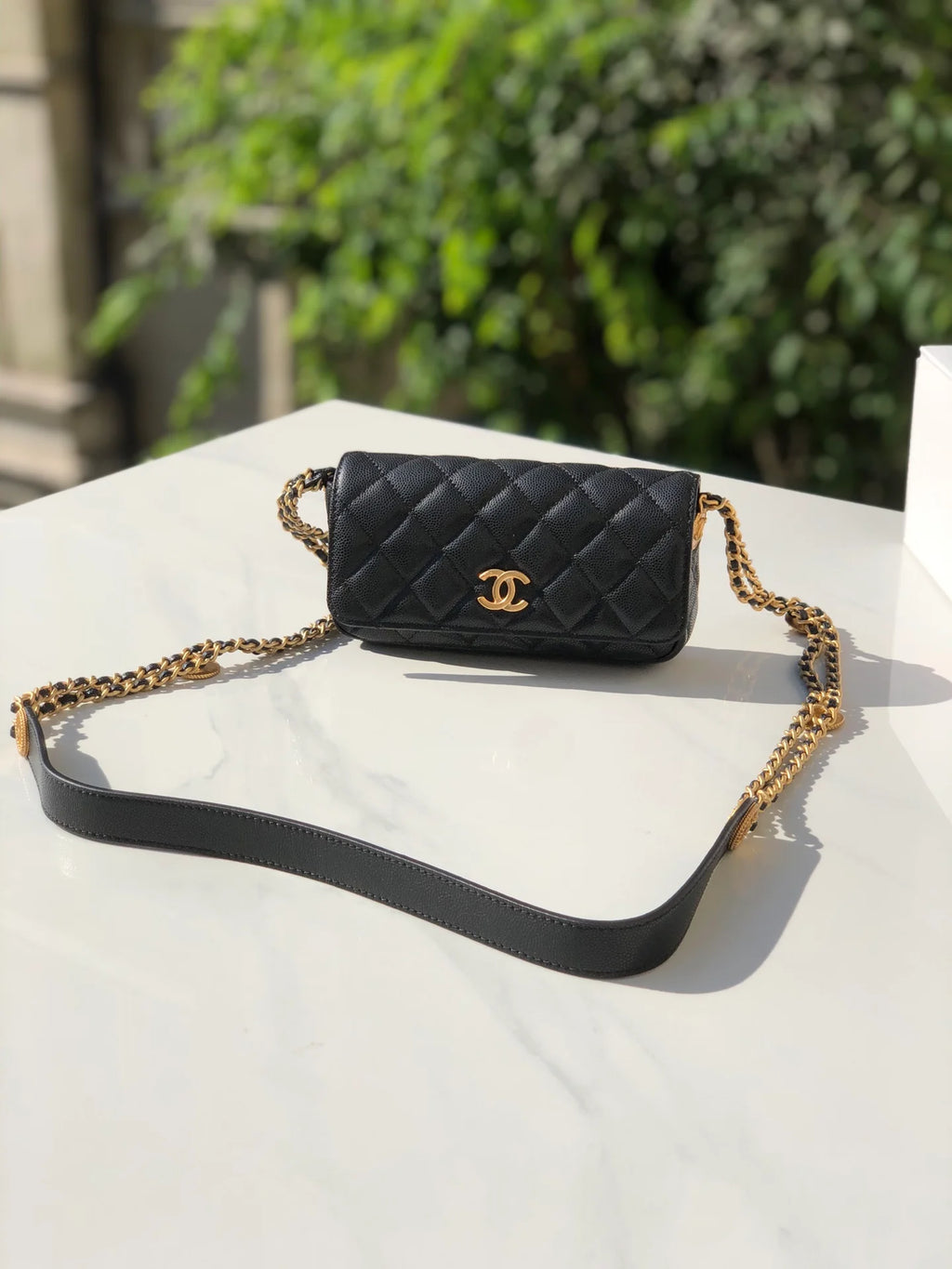Black Small Flap Shoulder Bag 7.5in/19.2cm J1511