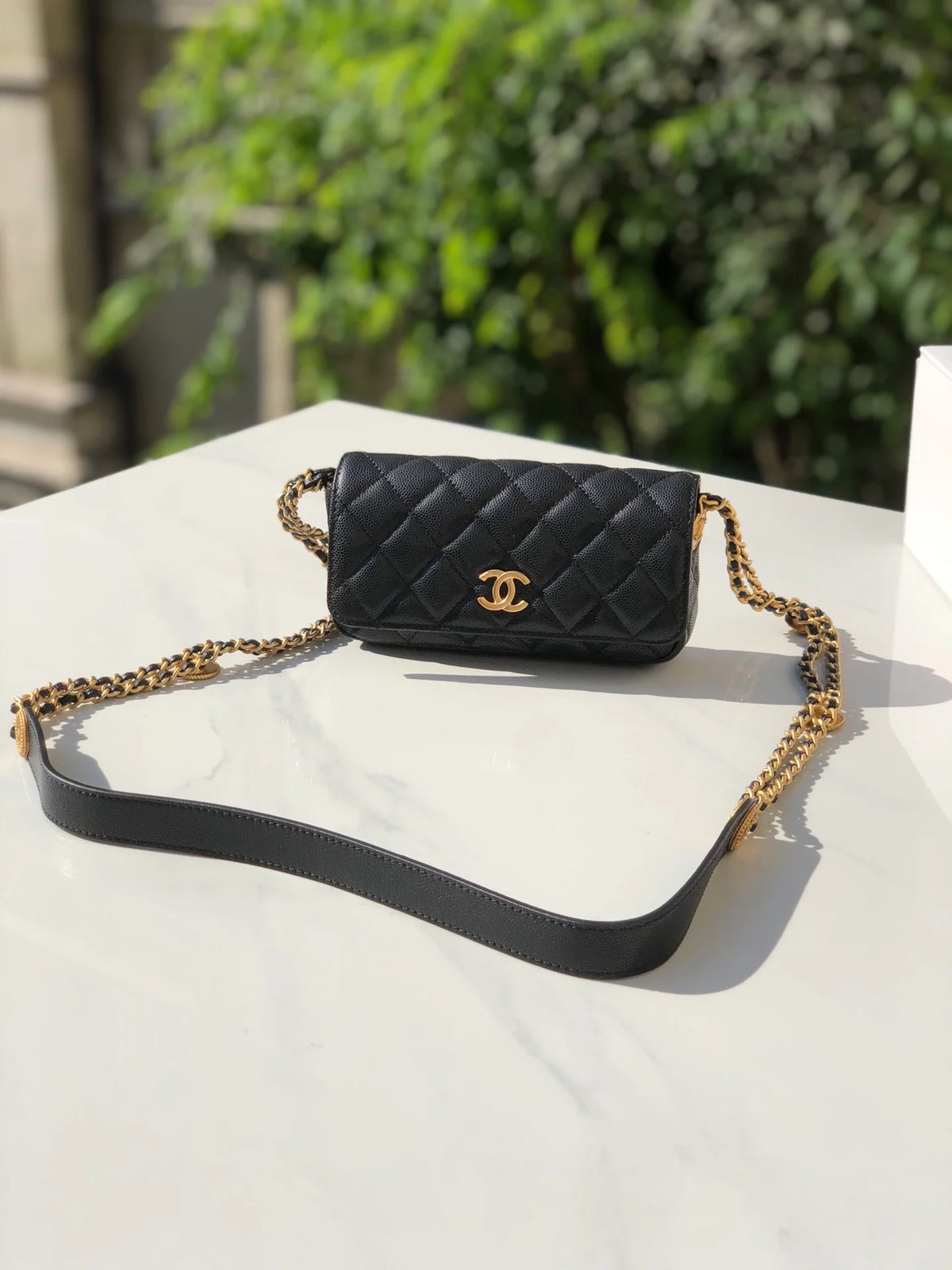 Black Small Flap Shoulder Bag 7.5in/19.2cm J1511