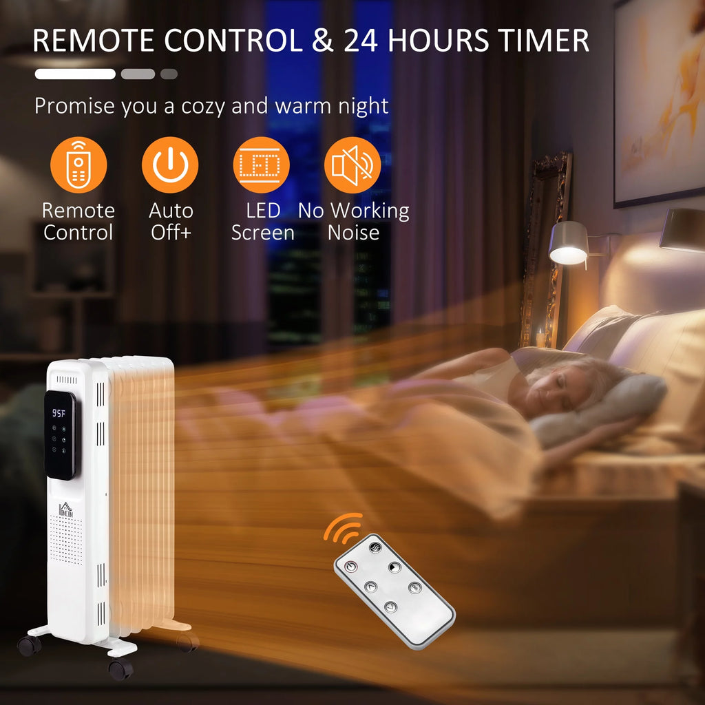 White 1500 W Electric Space Heater with 3 Modes and Timer L913061