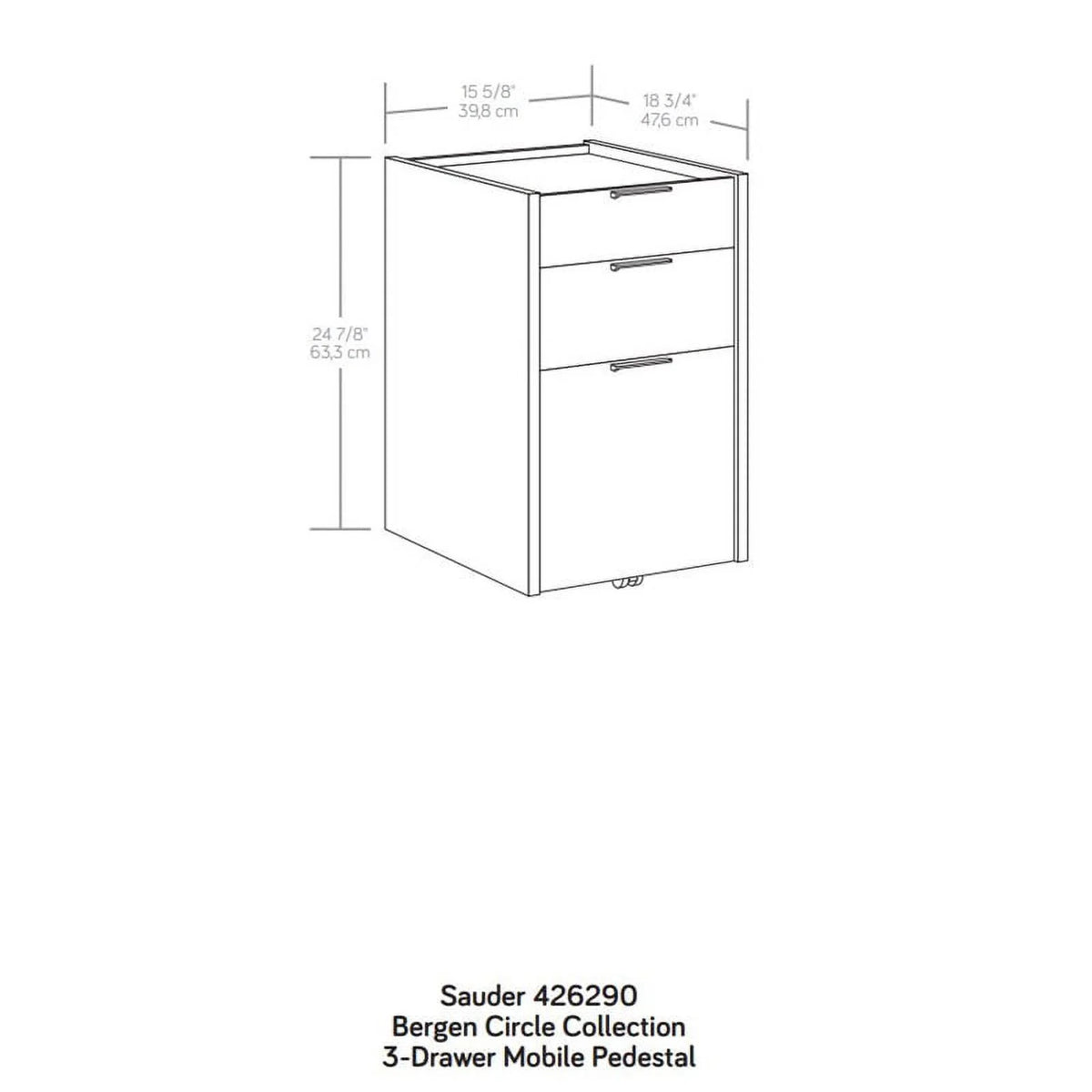 Engineered Wood Mobile Pedestal J68589