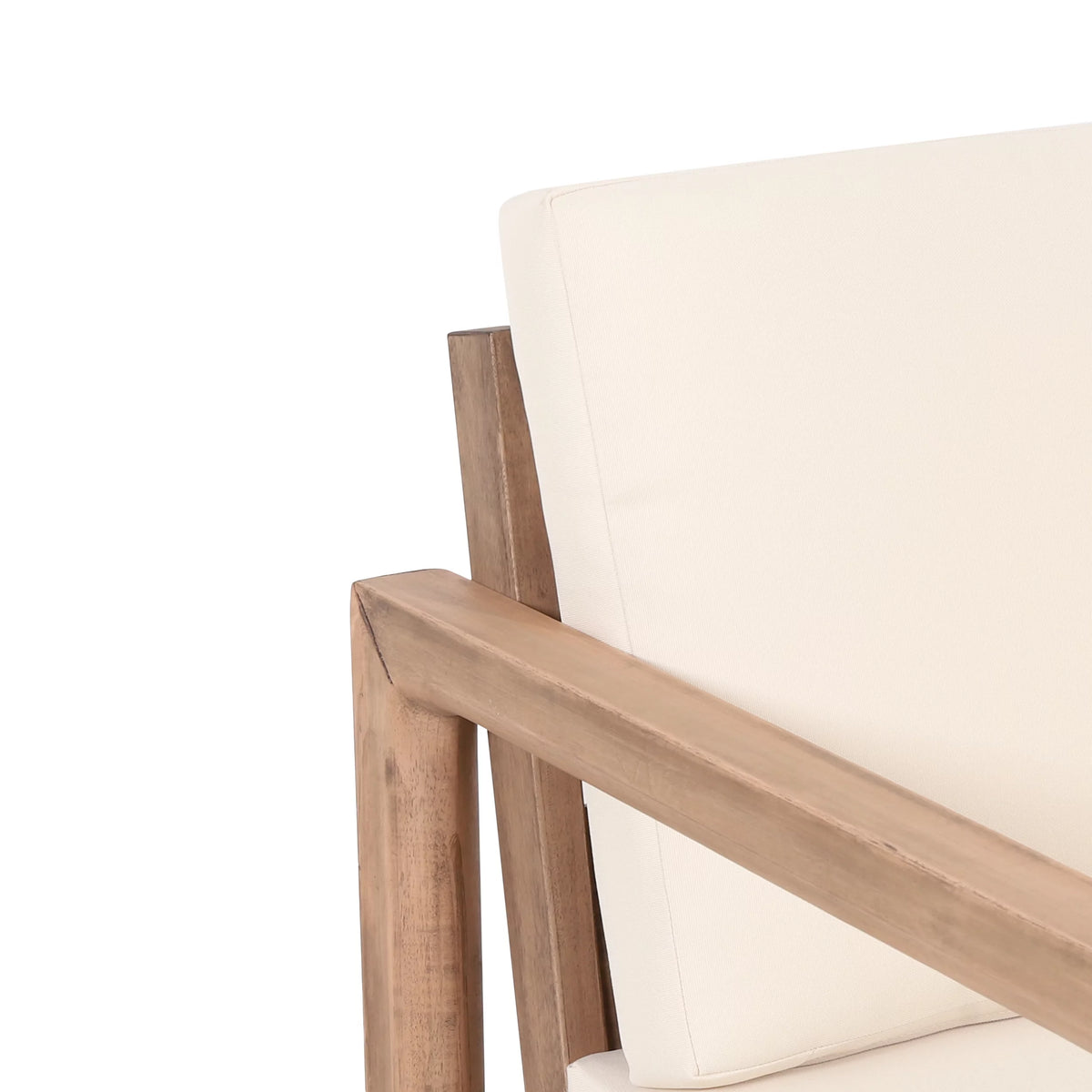 Acacia Wood Club Chairs with Cushions, Set of 2 M211