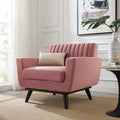 Dusty Rose Channel Tufted Performance Velvet Armchair R103987