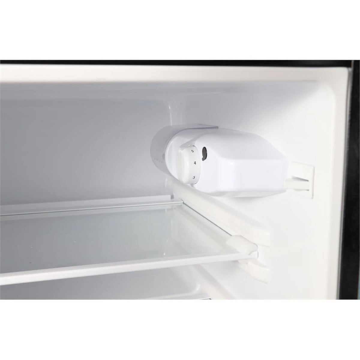 2 Door Mini Freestanding Refrigerator with Freezer in Black L35298