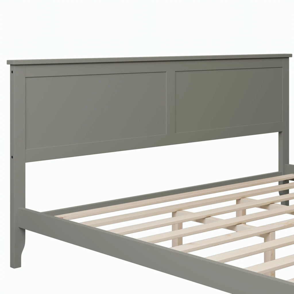 Solid Wood King Platform Bed S999