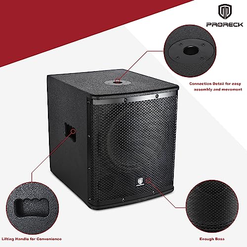 15 inch 2000W Powered PA Subwoofer with Class-D Amplifier J564