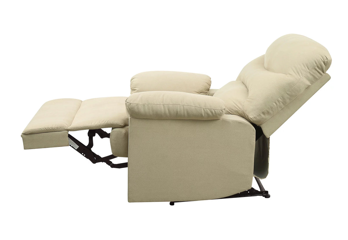 Beige Woven Fabric Recliner E5946