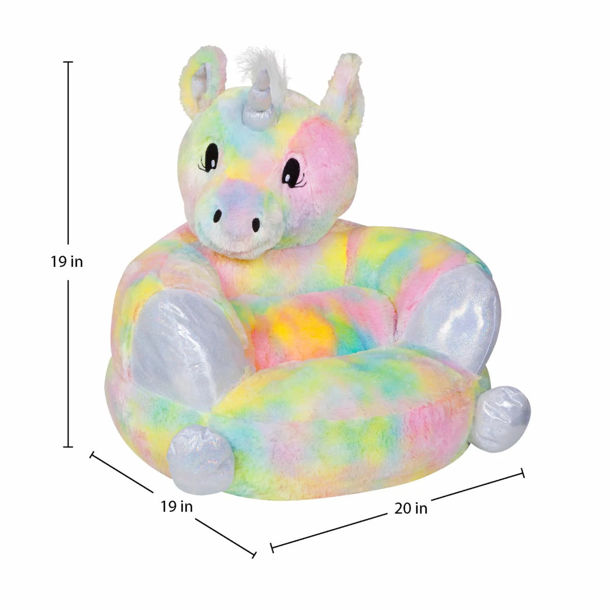 Plush Rainbow Unicorn Chair N3680